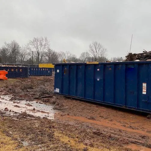 picture of dumpsters on a jobsite